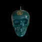 Skull Candle with Imprint + 24K Gold + Sterling Silver + Influence Thoughts + Mental Health