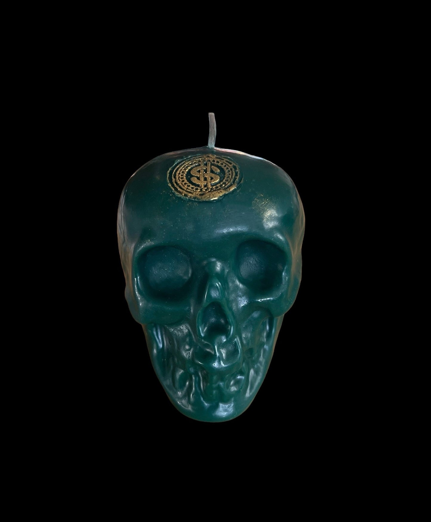 Skull Candle with Imprint + 24K Gold + Sterling Silver + Influence Thoughts + Mental Health