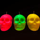 Small Neon Skull Candle + Love + Money + Luck + Hoodoo + Conjure + Witchcraft