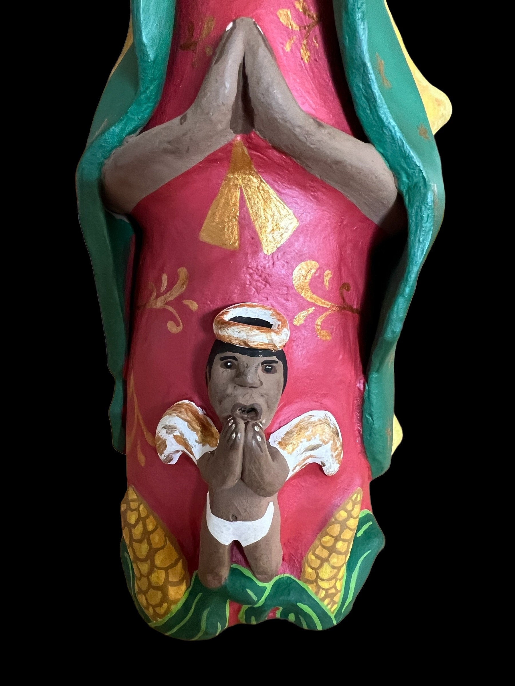 Virgen de Guadalupe Statue + Tonantzin + Blessed + Traditionally Handcrafted from Mexican Clay + One of a Kind + La India + Hecho en Mexico