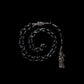 Santa Muerte Negra Rosary + Protection + Reversing + Witchcraft + Blessed + Sterling Silver Plated Chain + Handcrafted + Rosario