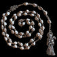 Santa Muerte Blanca Rosary + Blessed + Sterling Silver Plated Chain + Handcrafted + Rosario