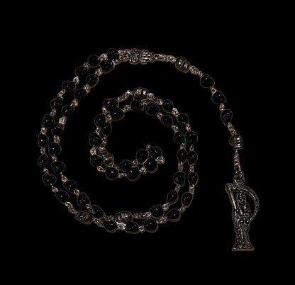 Santa Muerte Negra Rosary + Protection + Reversing + Blessed + Handcrafted + Rosario