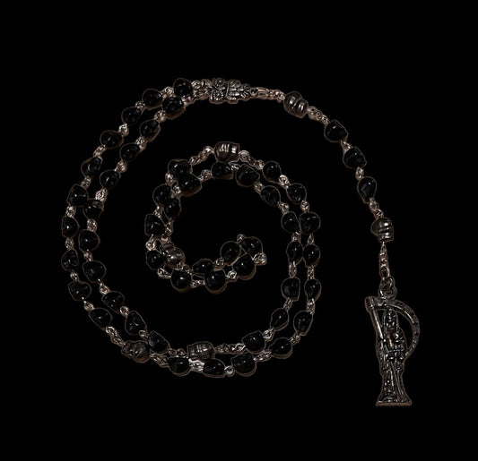 Santa Muerte Negra Rosary + Protection + Reversing + Blessed + Handcrafted + Rosario