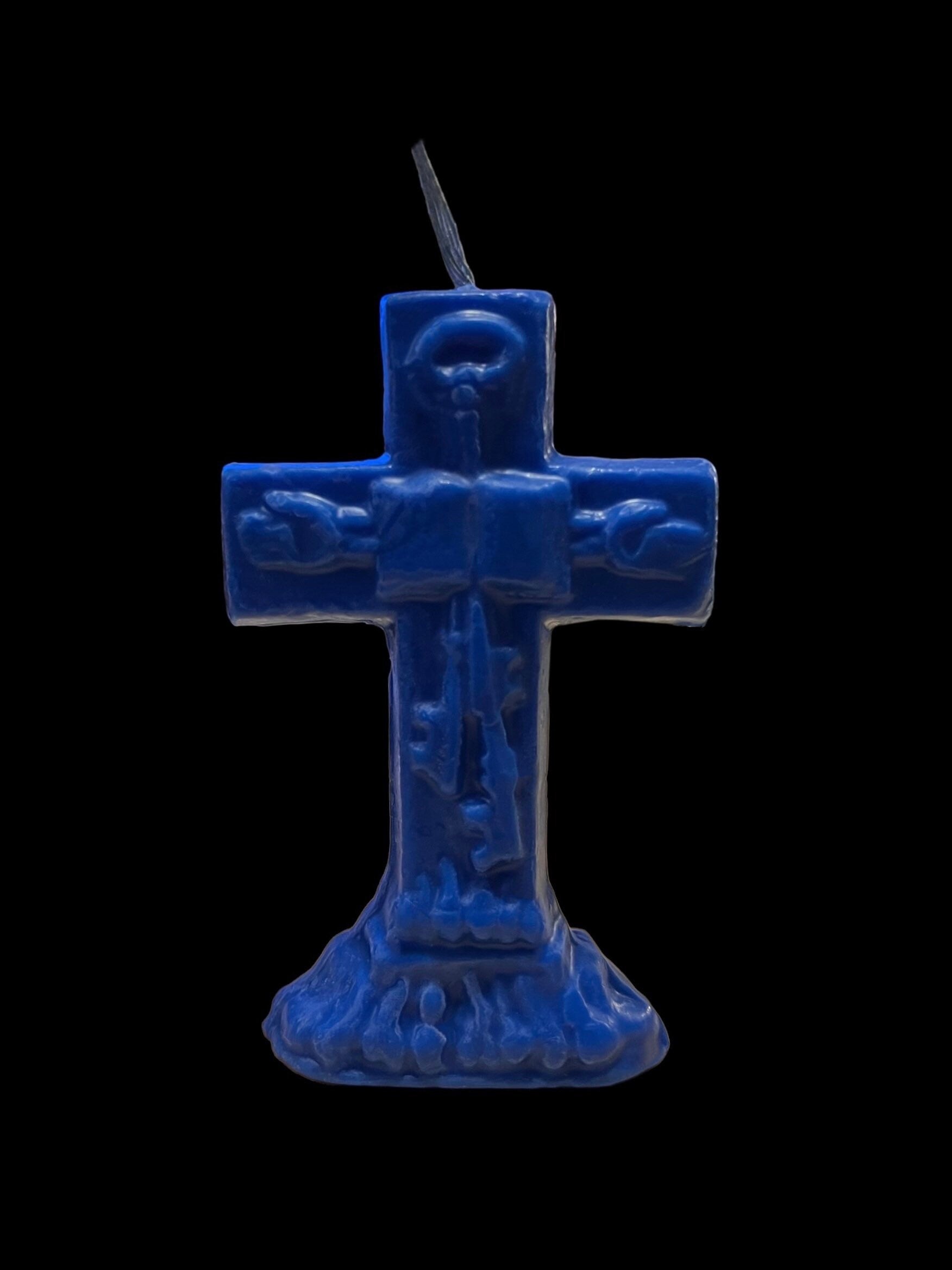 Crucifix Candle + Cross + Hoodoo + Conjure + Divine Assistance