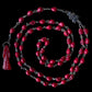Santa Muerte Roja Rosary + Blessed + Handcrafted + Sterling Silver Plated Chain + Rosario