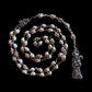 Santa Muerte Blanca Rosary + Blessed + Sterling Silver Plated Chain + Handcrafted + Rosario