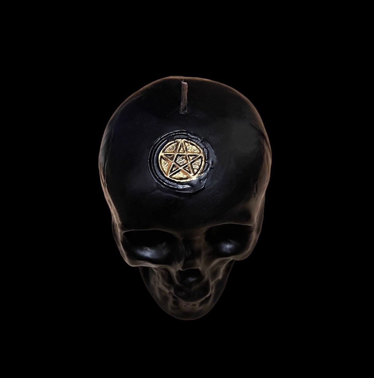 Skull Candle with Imprint + 24K Gold + Sterling Silver + Influence Thoughts + Mental Health