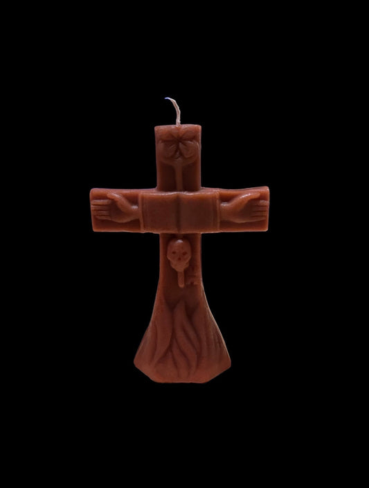 Crucifix Candle + Cross + Hoodoo + Conjure + Divine Assistance