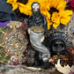 Santa Muerte Negra Abundance Statue + Baptized + Fixed + Made in Mexico
