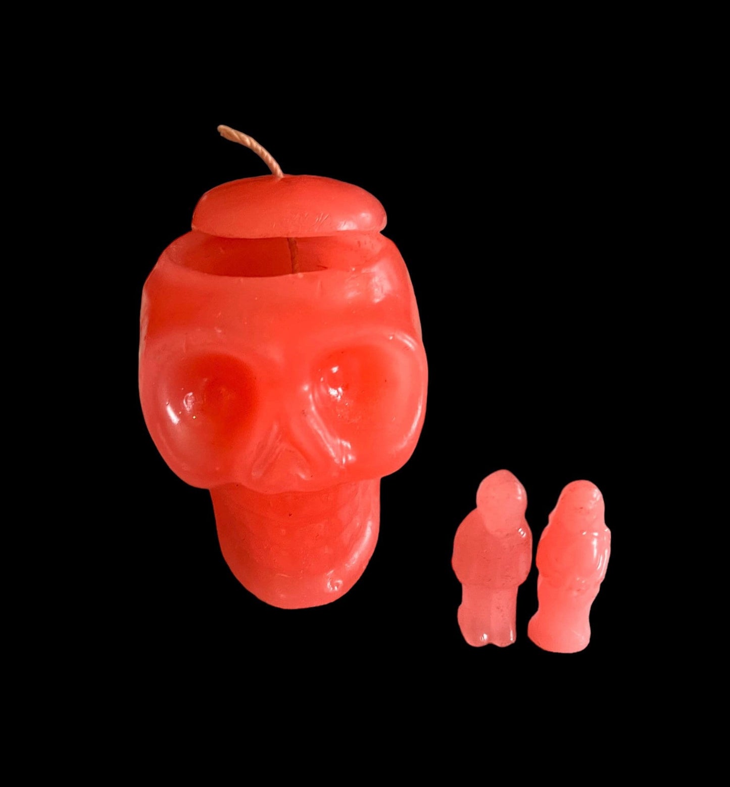 RARE Loadable Skull Candle with Couple + Lovers + Bride & Groom + Binding + Marriage + Influence Thoughts + Hoodoo + Voodoo + Conjure
