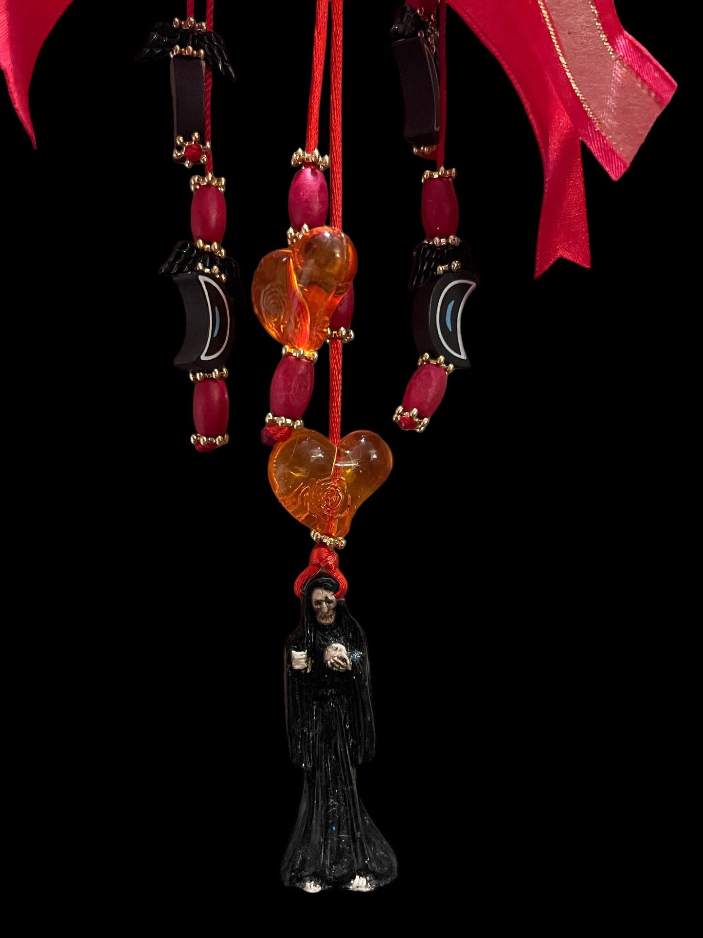 Santa Muerte Negra Protection Amulet + Blessed + Made in Mexico