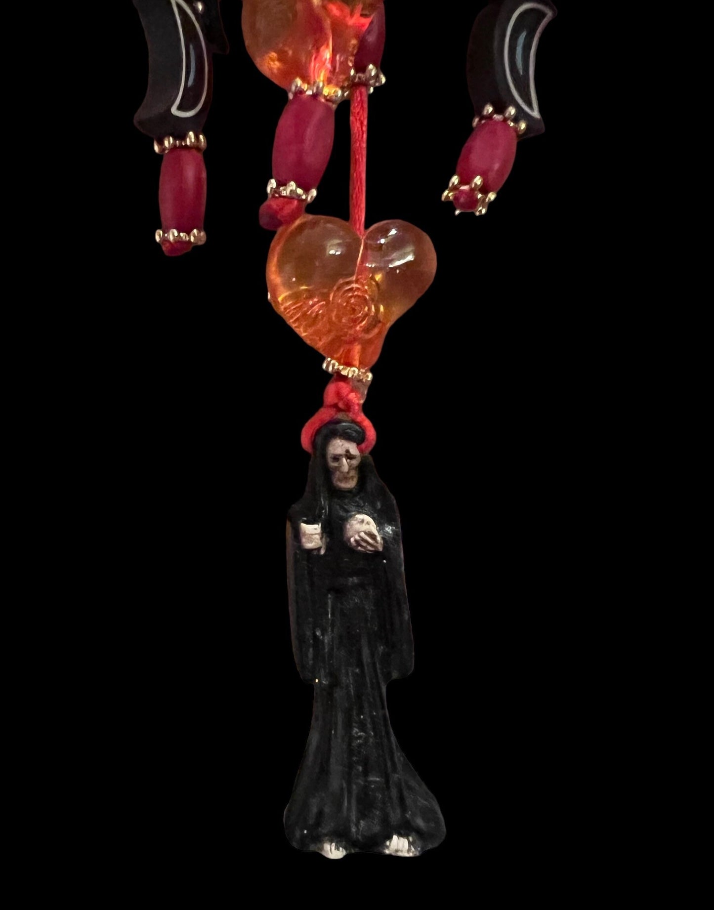 Santa Muerte Negra Protection Amulet + Blessed + Made in Mexico