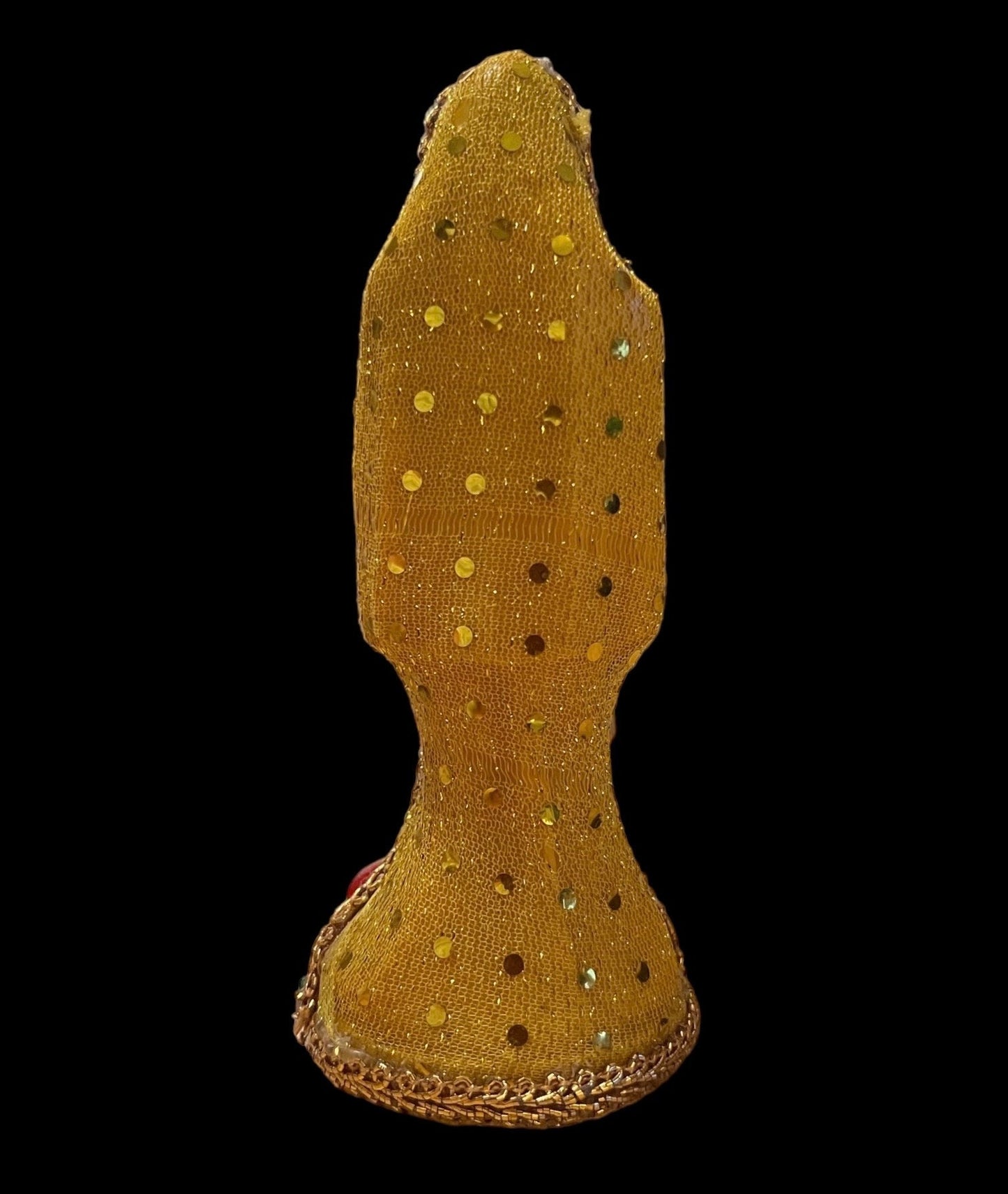 Santa Muerte Amarilla Statue + Yellow + 7” + Fixed and Baptized on Feast Day + 24K Gold