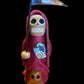 Santa Muerte Roja Statue + Mictecacihuatl + Mictlantecihuatl + Traditionally Handcrafted from Mexican Clay + One of a Kind + Made in Mexico