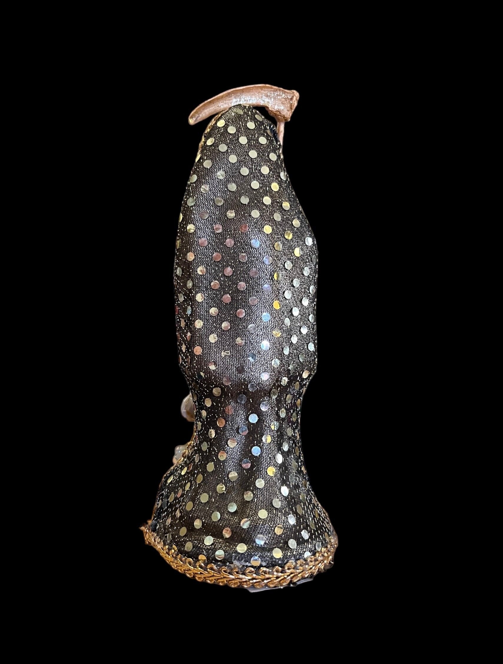 Santa Muerte Dorada Statue + 8” + Fixed and Baptized on Feast Day + 24K Gold