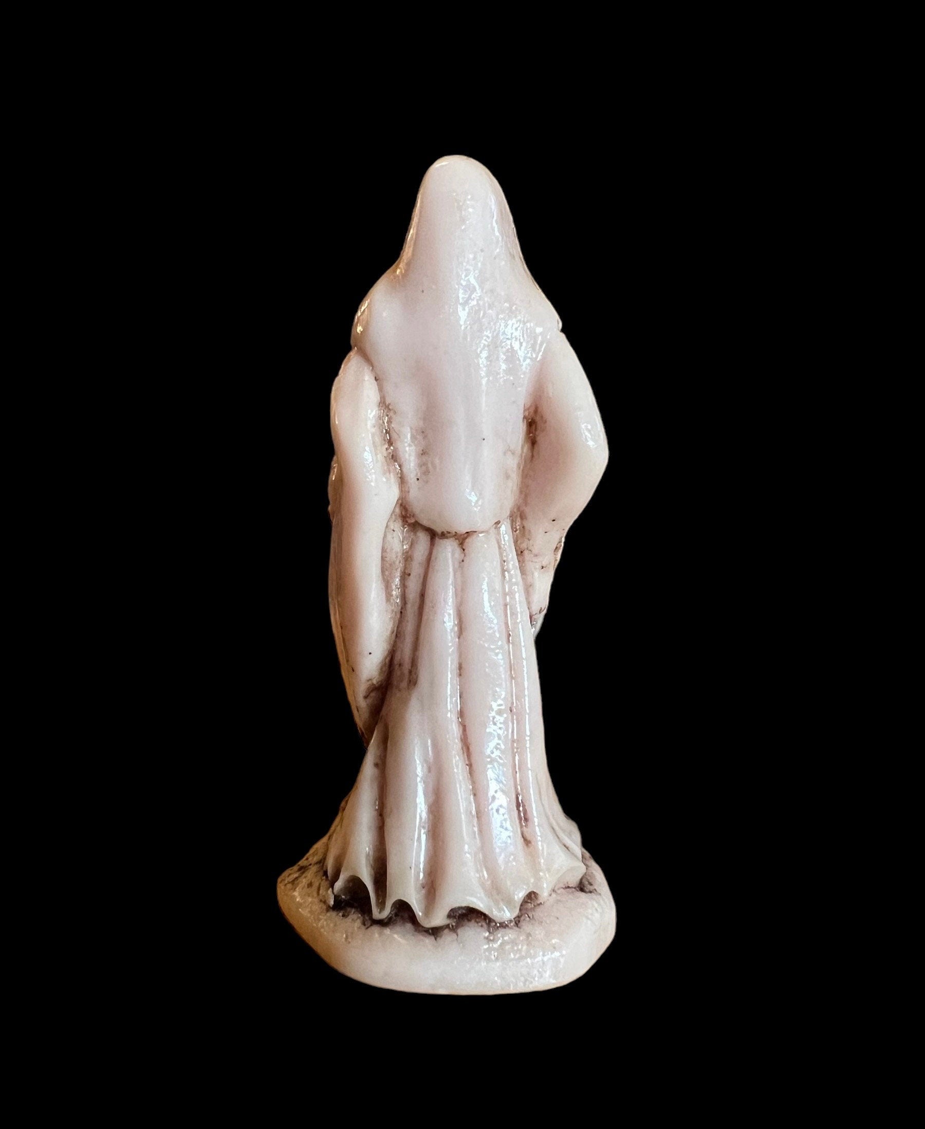 Santa Muerte Justicia de Hueso Statue + Justice + Baptized + Blessed + Fixed + Made in Mexico
