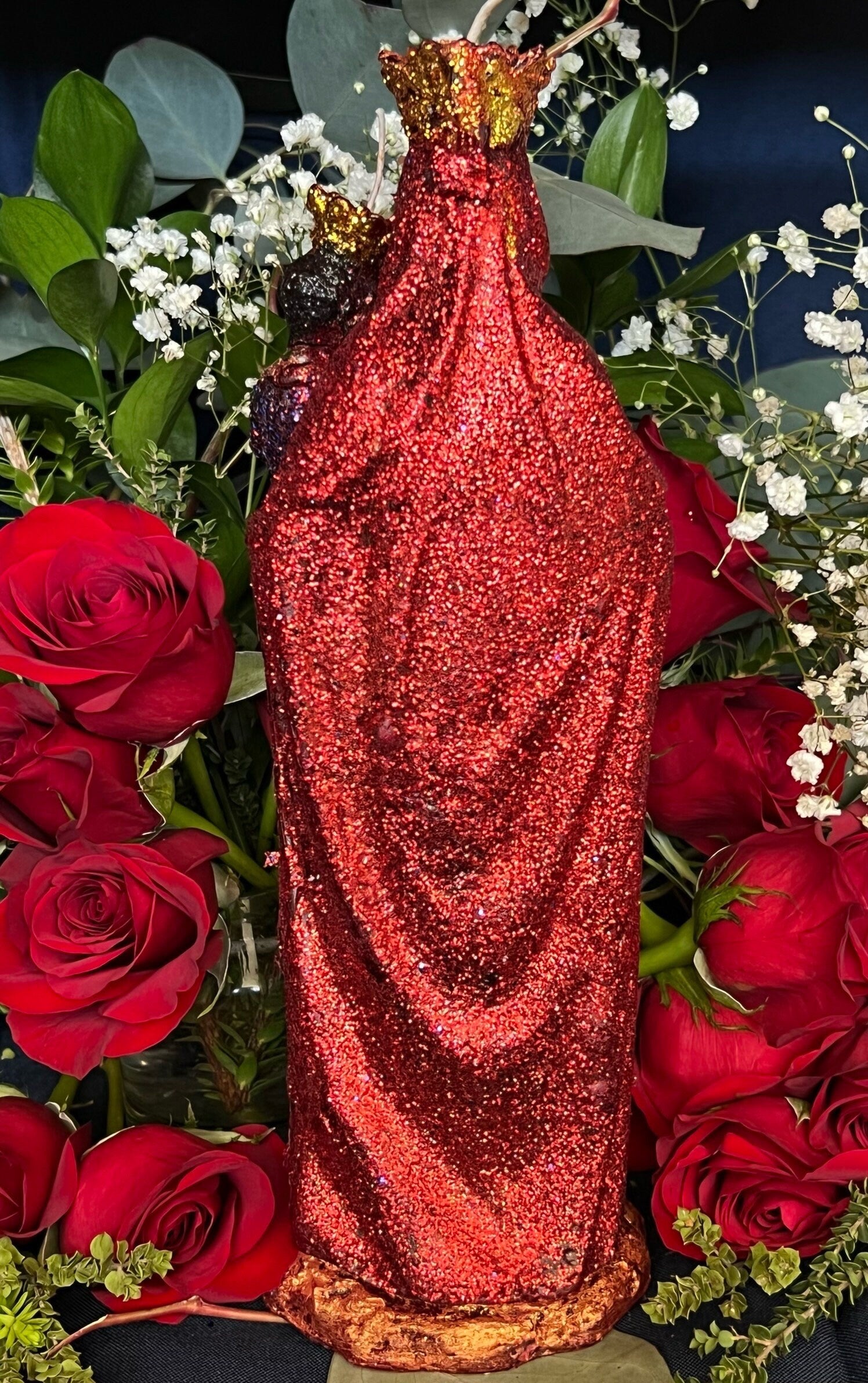 Large Ezili Danto Candle + Erzulie Dantor + Zilí Dantó + 24K Gold + Protection + Justice + Lesbian + Transgender + Mother + Cleansed & Fixed