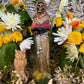 Santa Muerte Dorada + Gold + with Silver Wings Statue + Baptized + Fixed + Made in Mexico
