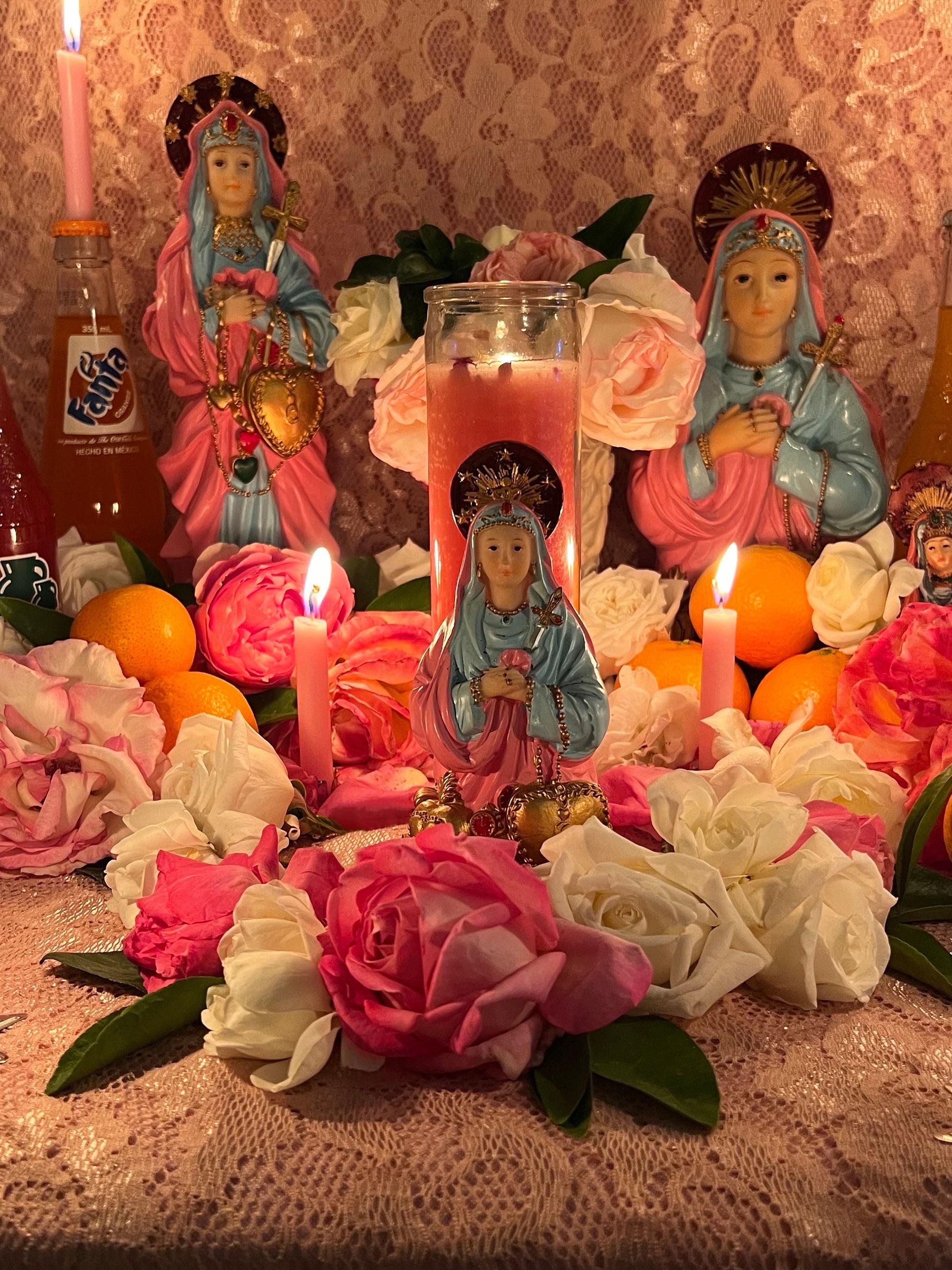 Metresili Vigil Candle + Love + Abundance + Psychic Ability + Fixed and Blessed + Metres Ezili Freda