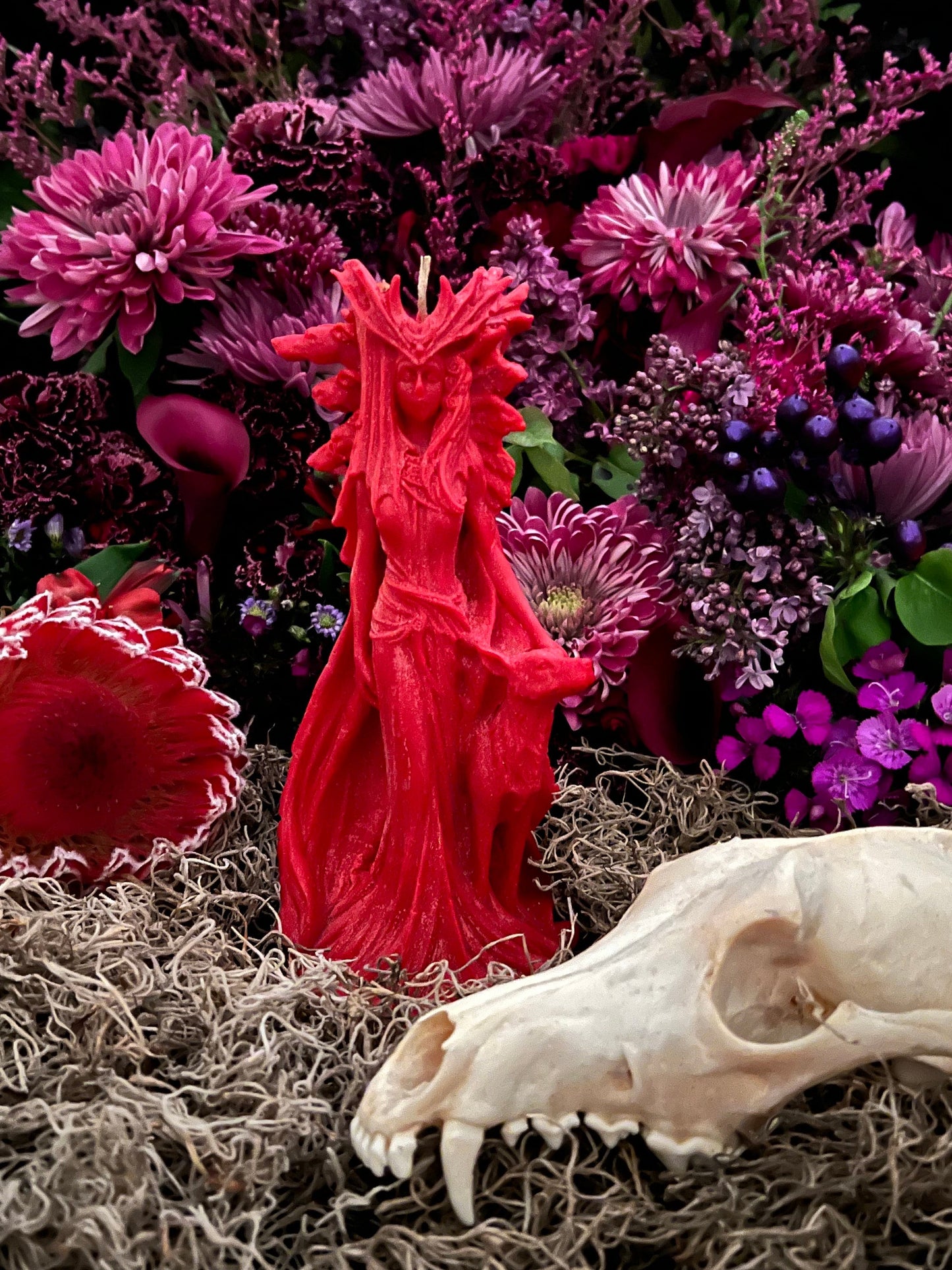 Red Hecate Candle + Greek + Hekate + Wicca + Witch