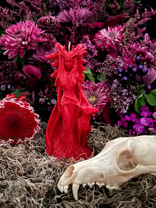 Red Hecate Candle + Greek + Hekate + Wicca + Witch