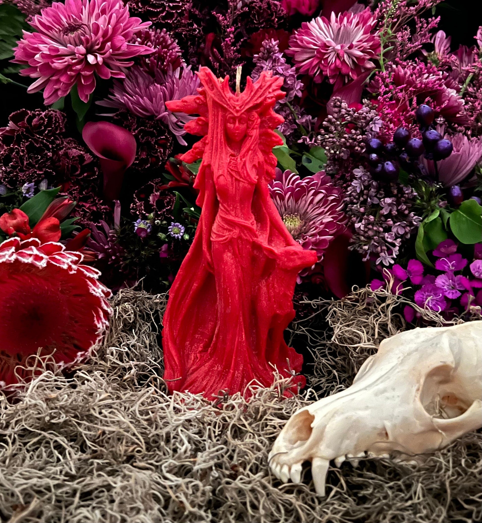 Red Hecate Candle + Greek + Hekate + Wicca + Witch