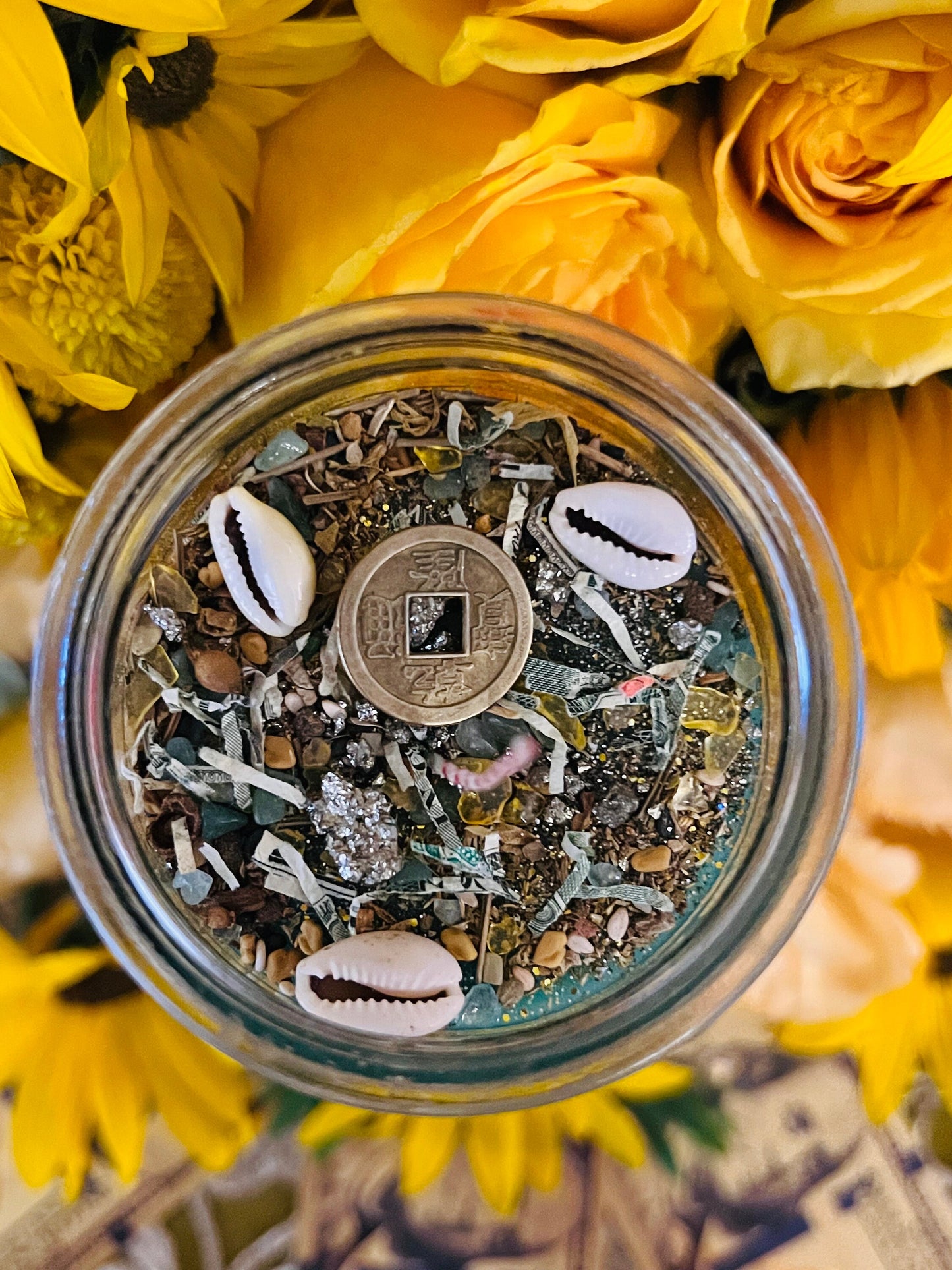 Money Drawing Vigil Candle + Wealth + Abundance + Prosperity + Fixed and Blessed