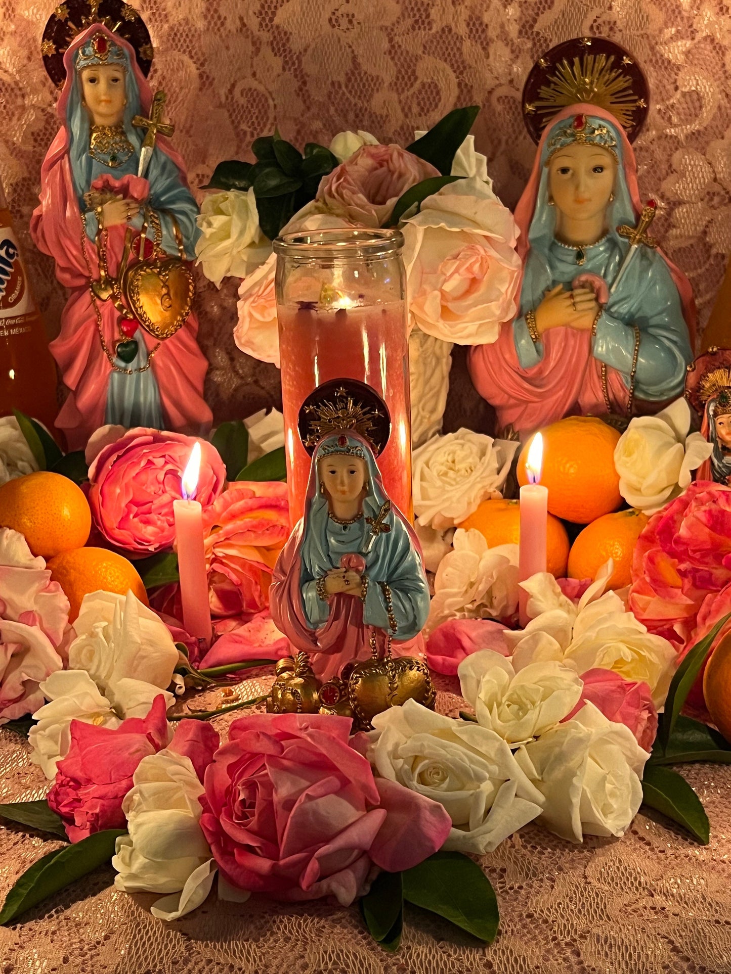 Metresili Vigil Candle + Love + Abundance + Psychic Ability + Fixed and Blessed + Metres Ezili Freda