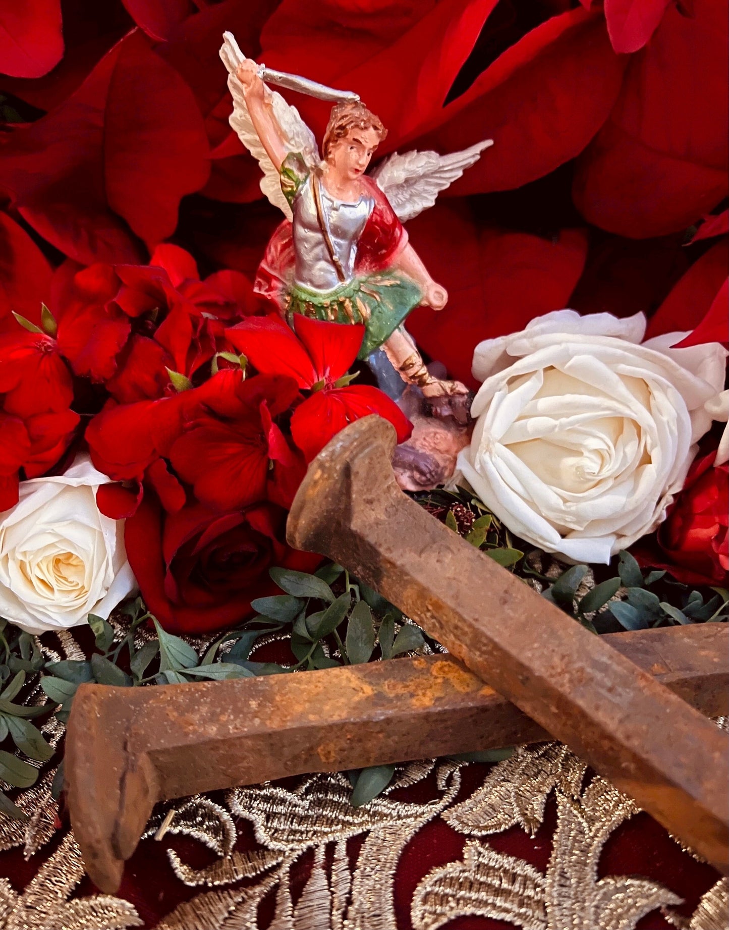 Railroad Spike + Blessed by Archangel Michael + Fiery Wall of Protection + Saint Michael