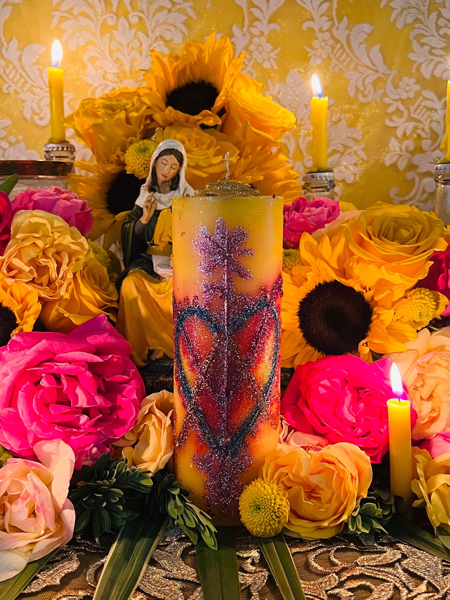 Anaisa Pye Hand-Carved Candle + Passion & Seduction + Sex Work + 24K Gold + Saint Anne + Anaisa Pie