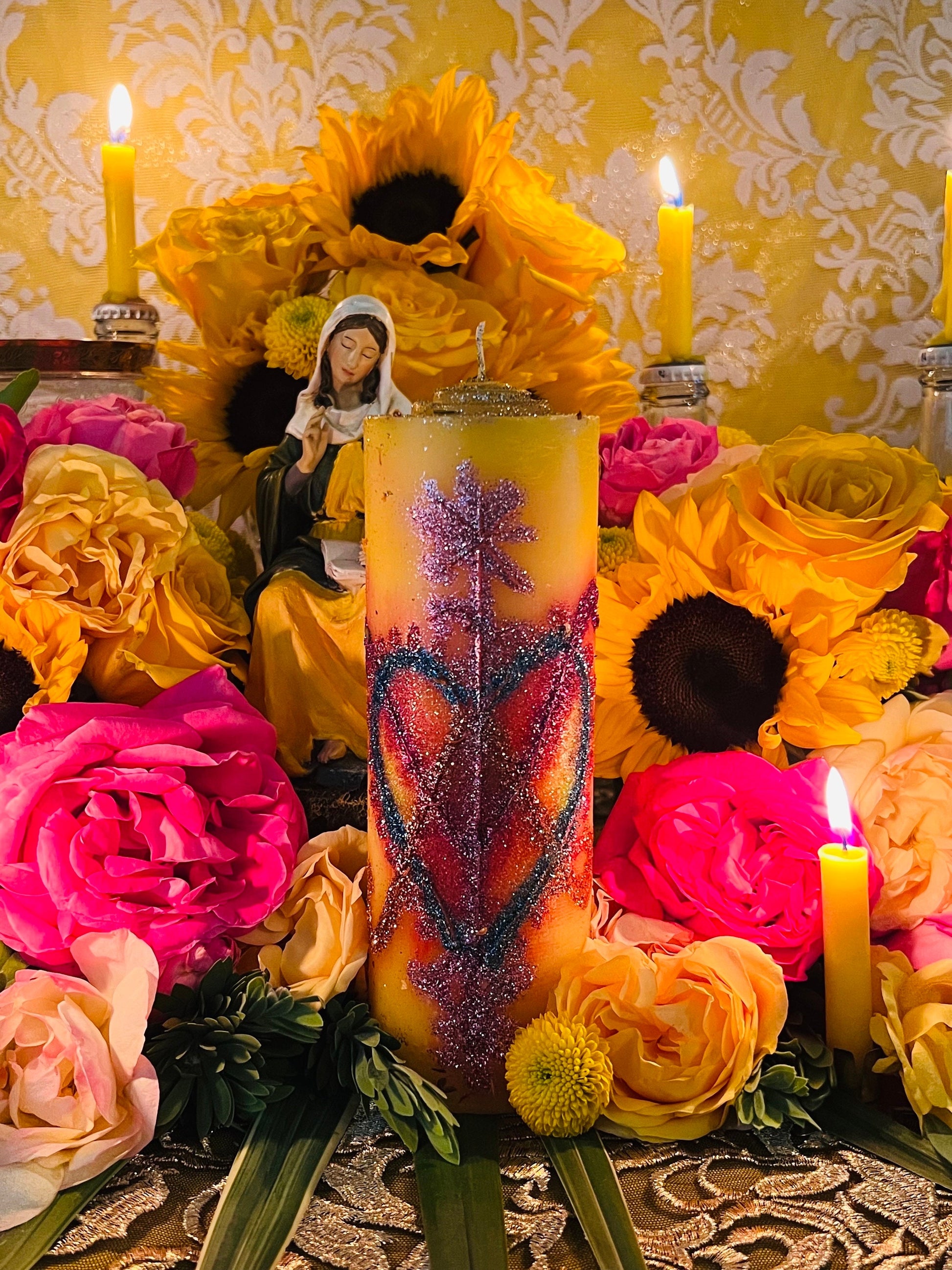 Anaisa Pye Hand-Carved Candle + Passion & Seduction + Sex Work + 24K Gold + Saint Anne + Anaisa Pie
