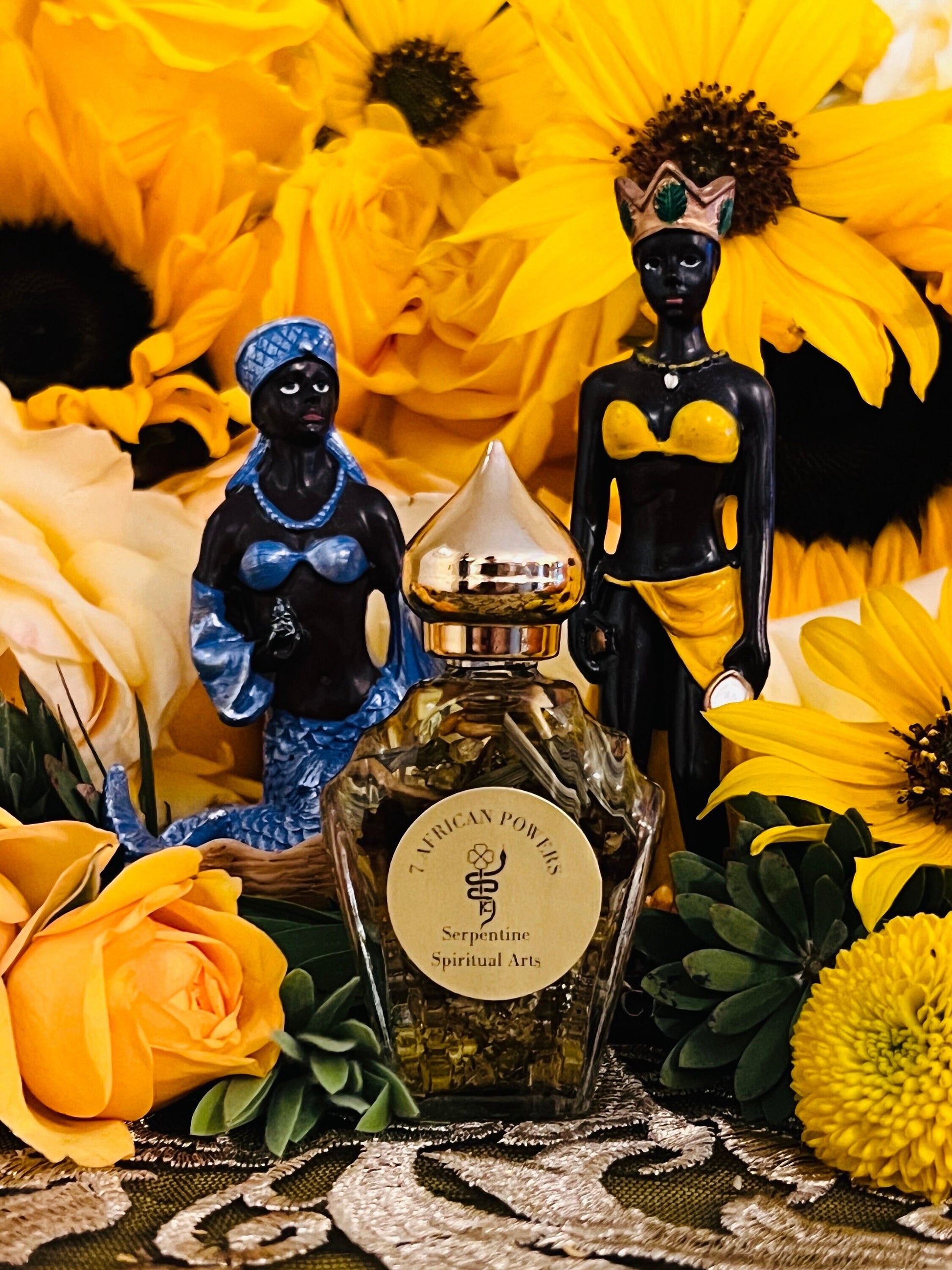 Seven African Powers Oil + Protection + Guidance + Overcoming Obstacles + Siete Potencias Africanas + Orisha + Lukumi + Regla de Ocha