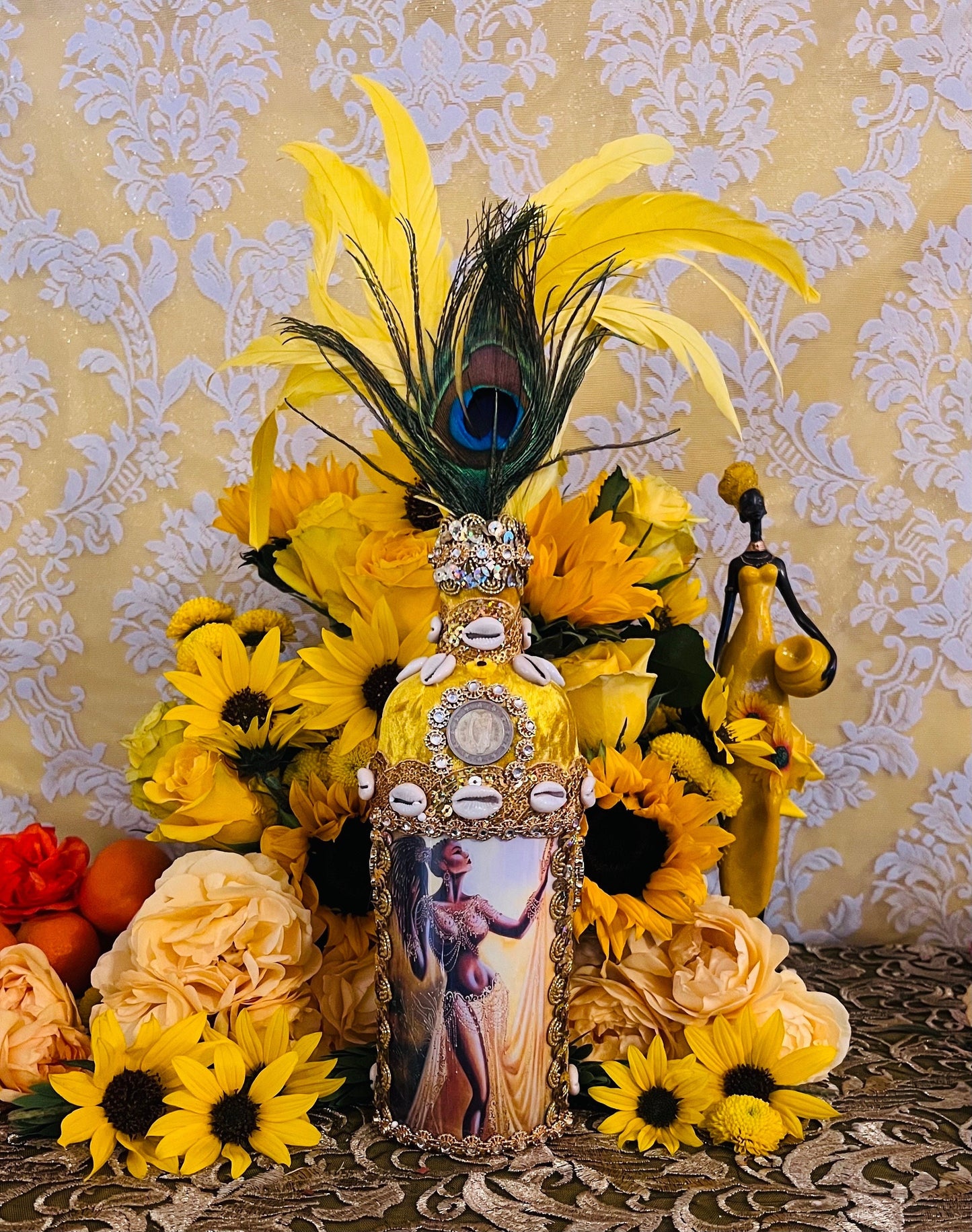 Oshun Boutey + Bottle + Blessed + Made by Lukumi & Haitian Vodou Initiate + Spiritual Art + One of a Kind