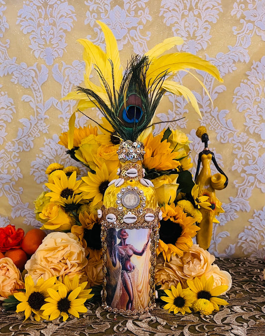 Oshun Boutey + Bottle + Blessed + Made by Lukumi & Haitian Vodou Initiate + Spiritual Art + One of a Kind