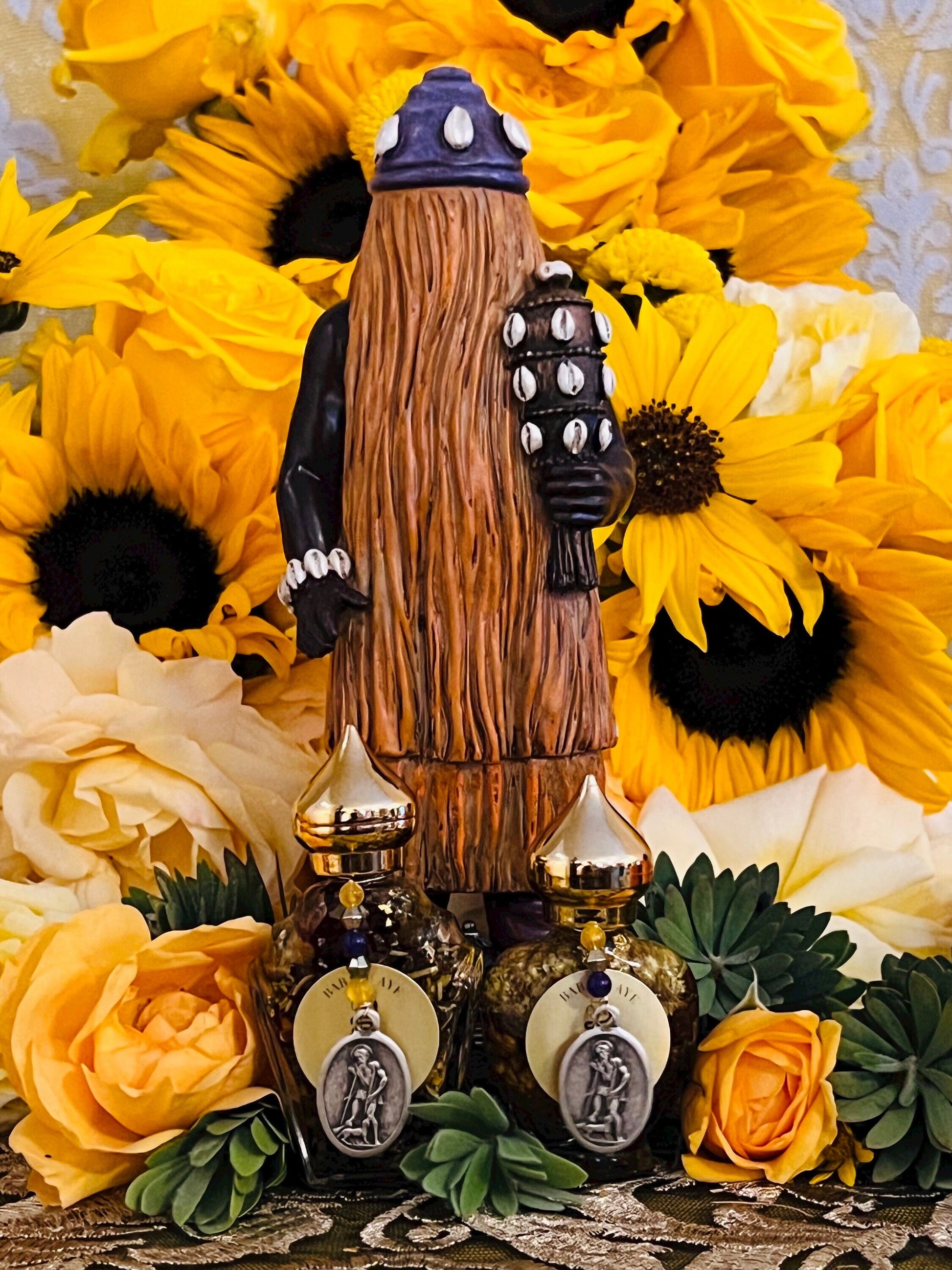 Babalú Ayé Oil + Saint Lazarus + 24K Gold + Obalúayé + San Lazaro + Healing + Health + Disease