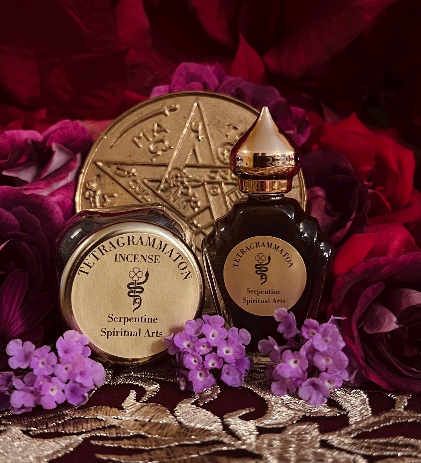 Tetragrammaton Incense & Oil Set + Aleister Crowley Recipe + Ritually Charged + Ceremonial Magick + Sorcery + Pentagram of Solomon + Purify