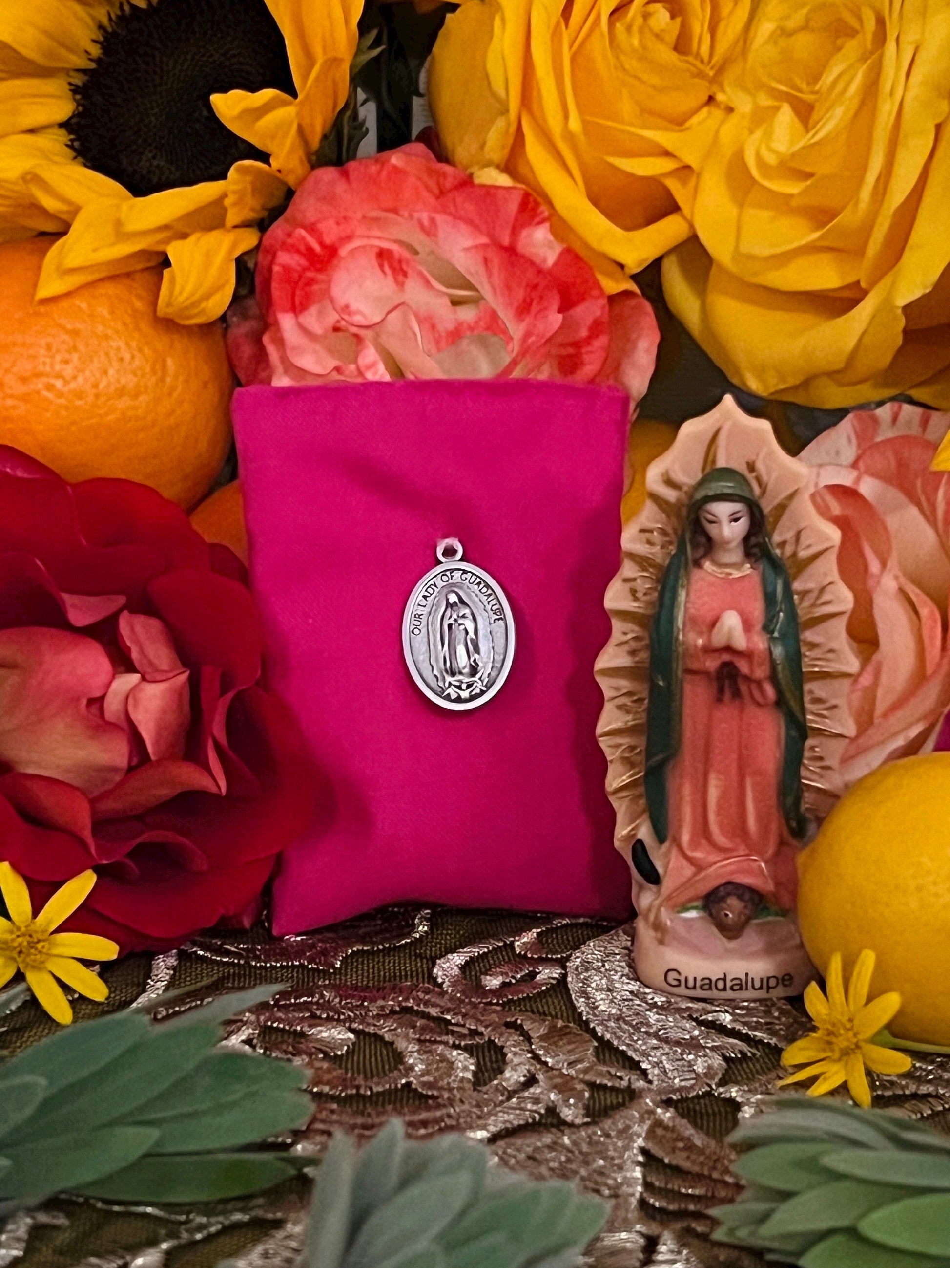 Virgin of Guadalupe Amulet + Protection + Love + Abundance + Healing + Fertility + Amuleto + Morralito