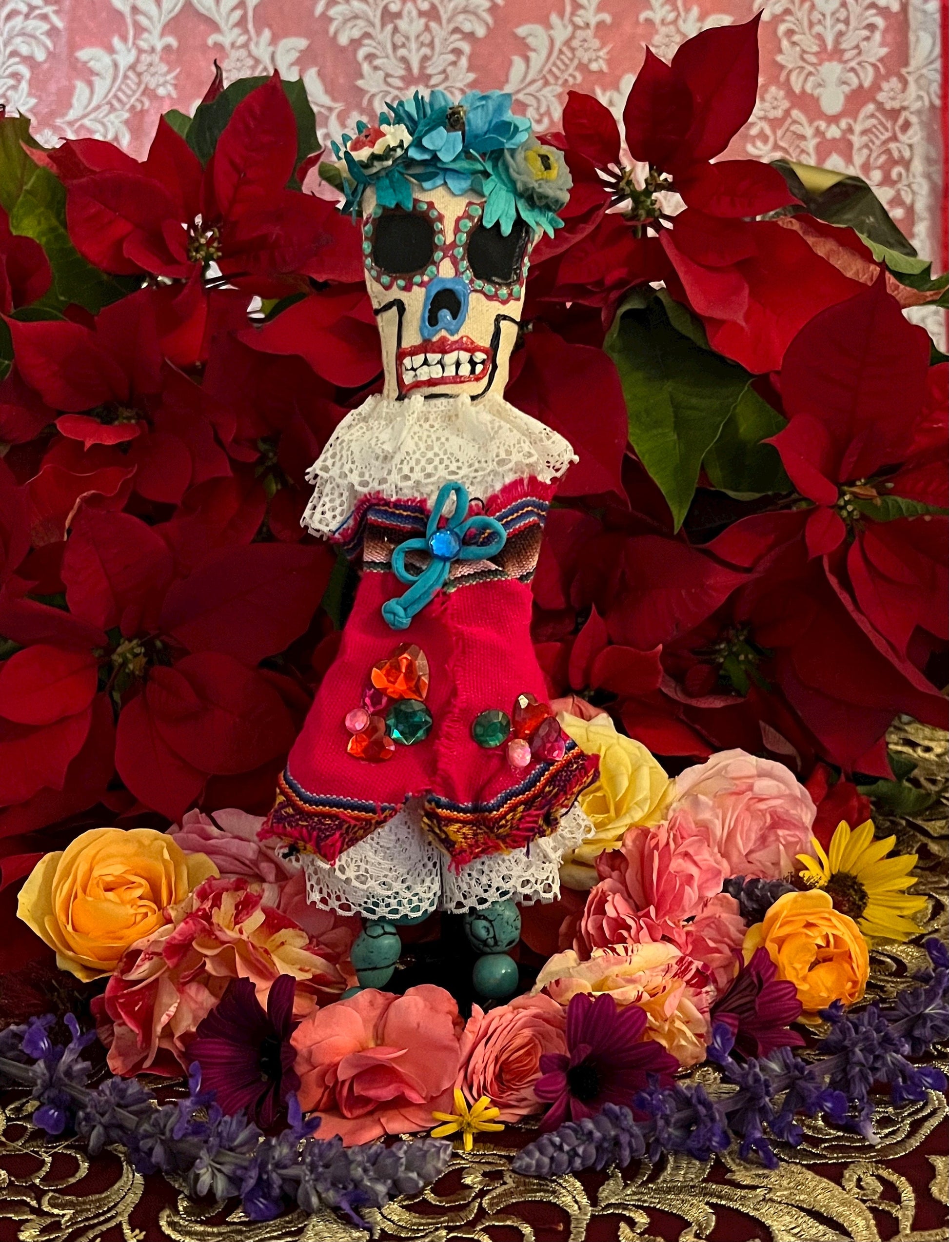 Handcrafted Dia de los Muertos Doll + Day of the Dead + Cleansed and Blessed + Ancestors + Sells for More in Galleries!