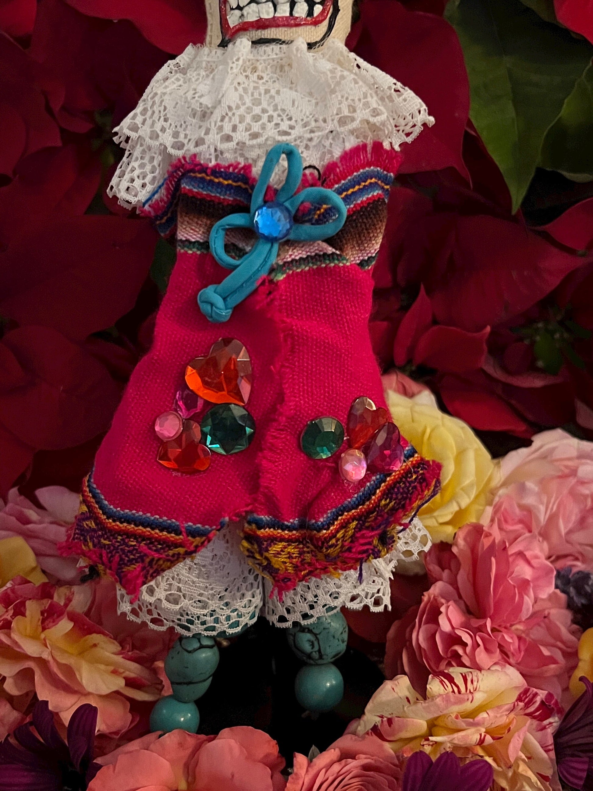 Handcrafted Dia de los Muertos Doll + Day of the Dead + Cleansed and Blessed + Ancestors + Sells for More in Galleries!