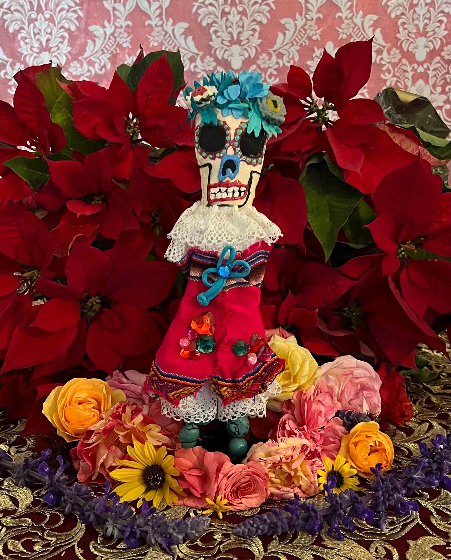 Handcrafted Dia de los Muertos Doll + Day of the Dead + Cleansed and Blessed + Ancestors + Sells for More in Galleries!