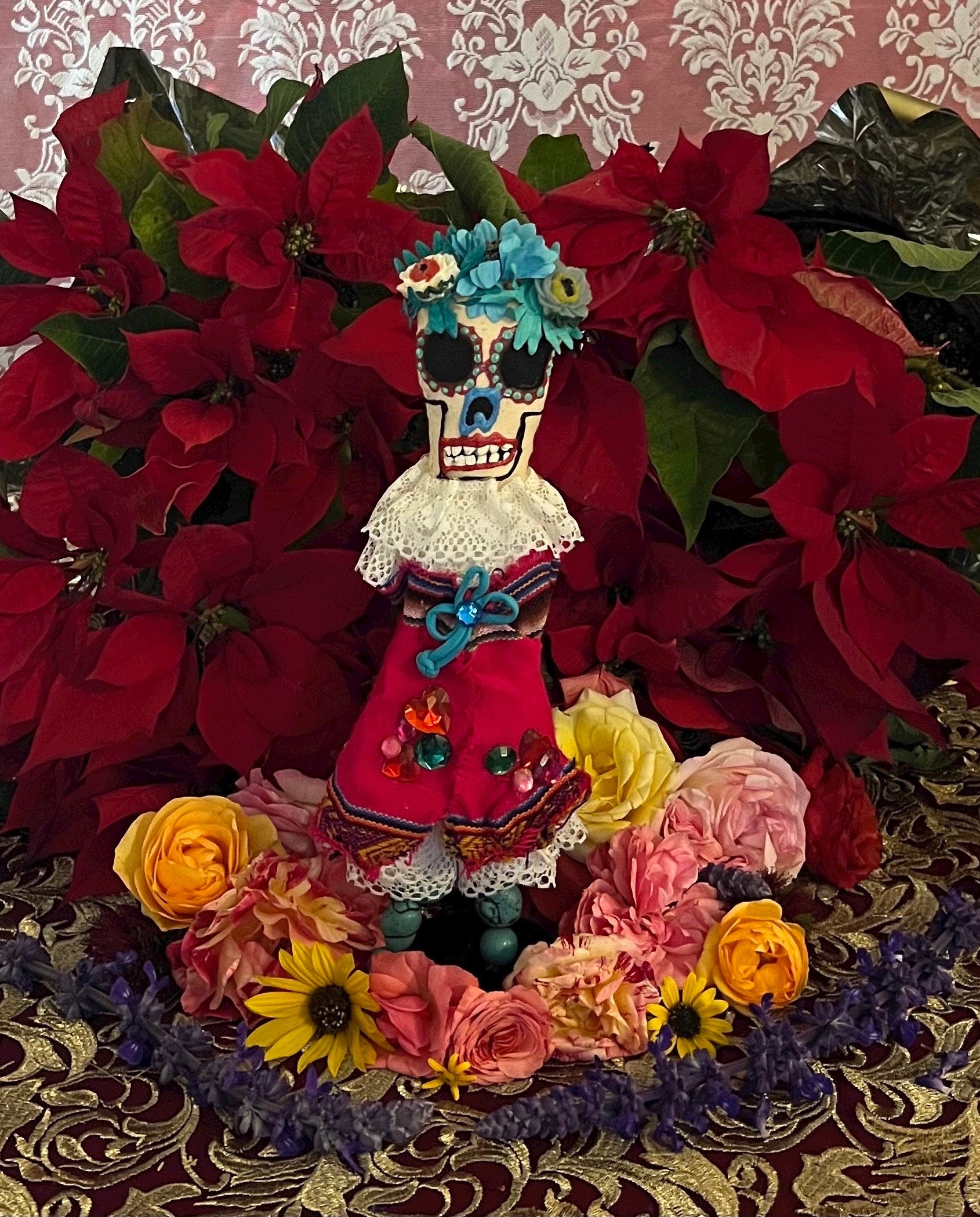 Handcrafted Dia de los Muertos Doll + Day of the Dead + Cleansed and Blessed + Ancestors + Sells for More in Galleries!