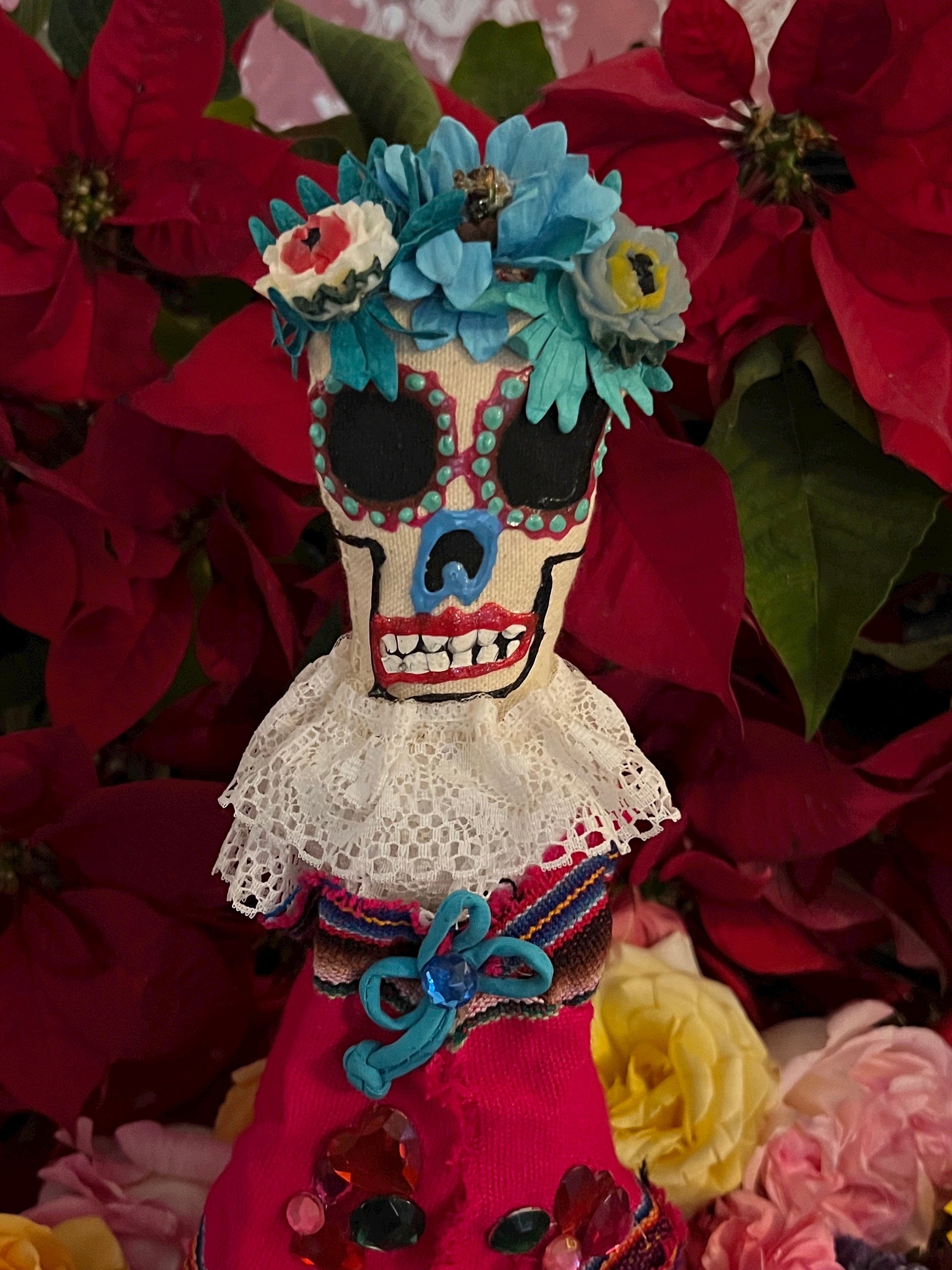 Handcrafted Dia de los Muertos Doll + Day of the Dead + Cleansed and Blessed + Ancestors + Sells for More in Galleries!