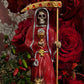Santa Muerte Roja Statue + 24K Gold + Chalice + Baptized + Sterling Silver + Fixed + Made in Mexico