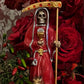 Santa Muerte Roja Statue + 24K Gold + Chalice + Baptized + Sterling Silver + Fixed + Made in Mexico