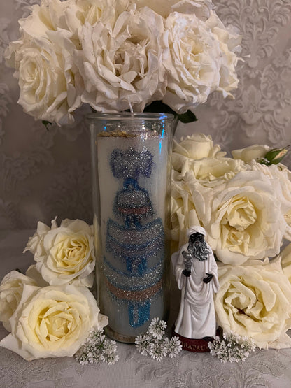 Obatala Hand-Carved Candle + Peace + Wisdom
