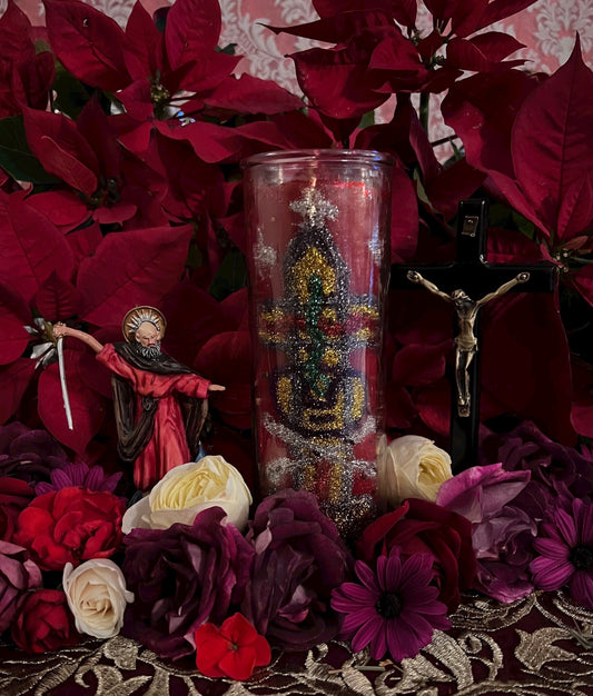Baron del Cementerio Hand-Carved Candle + Reversing + Baron of the Cemetery + San Elias + Saint Elijah + Revocacion + Revocation