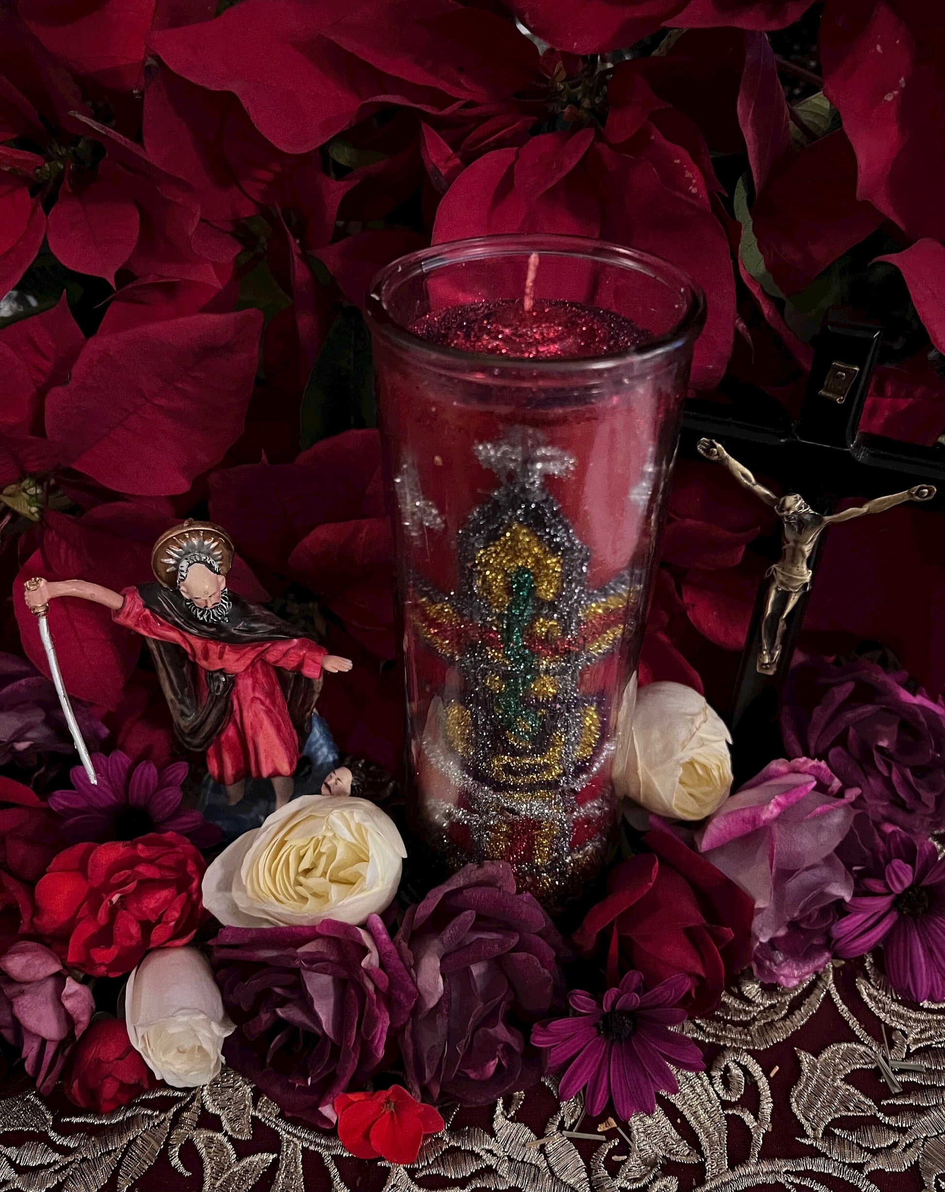 Baron del Cementerio Hand-Carved Candle + Reversing + Baron of the Cemetery + San Elias + Saint Elijah + Revocacion + Revocation
