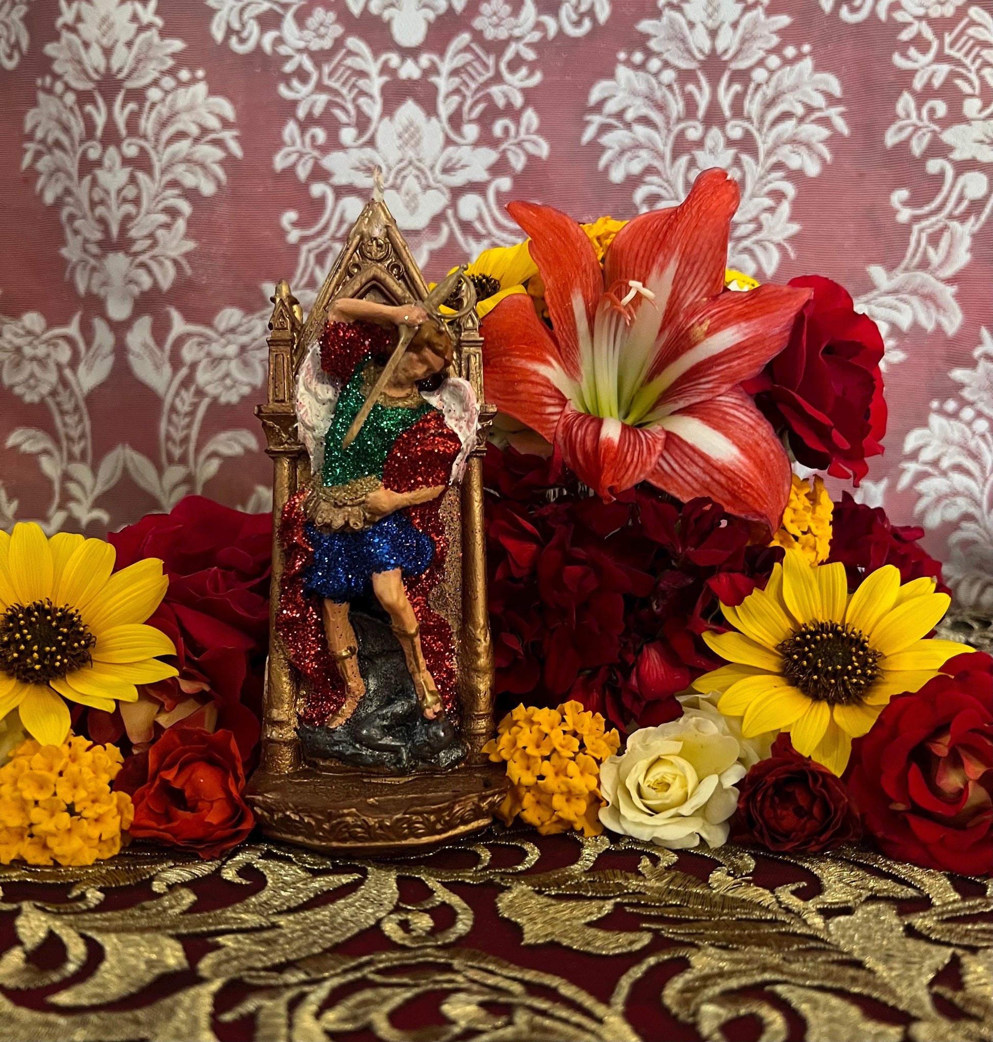 Archangel Michael Figure Candle + Protection + Healing + Enemies + Justice + Blessed + Fixed + San Miguel + Saint Michael