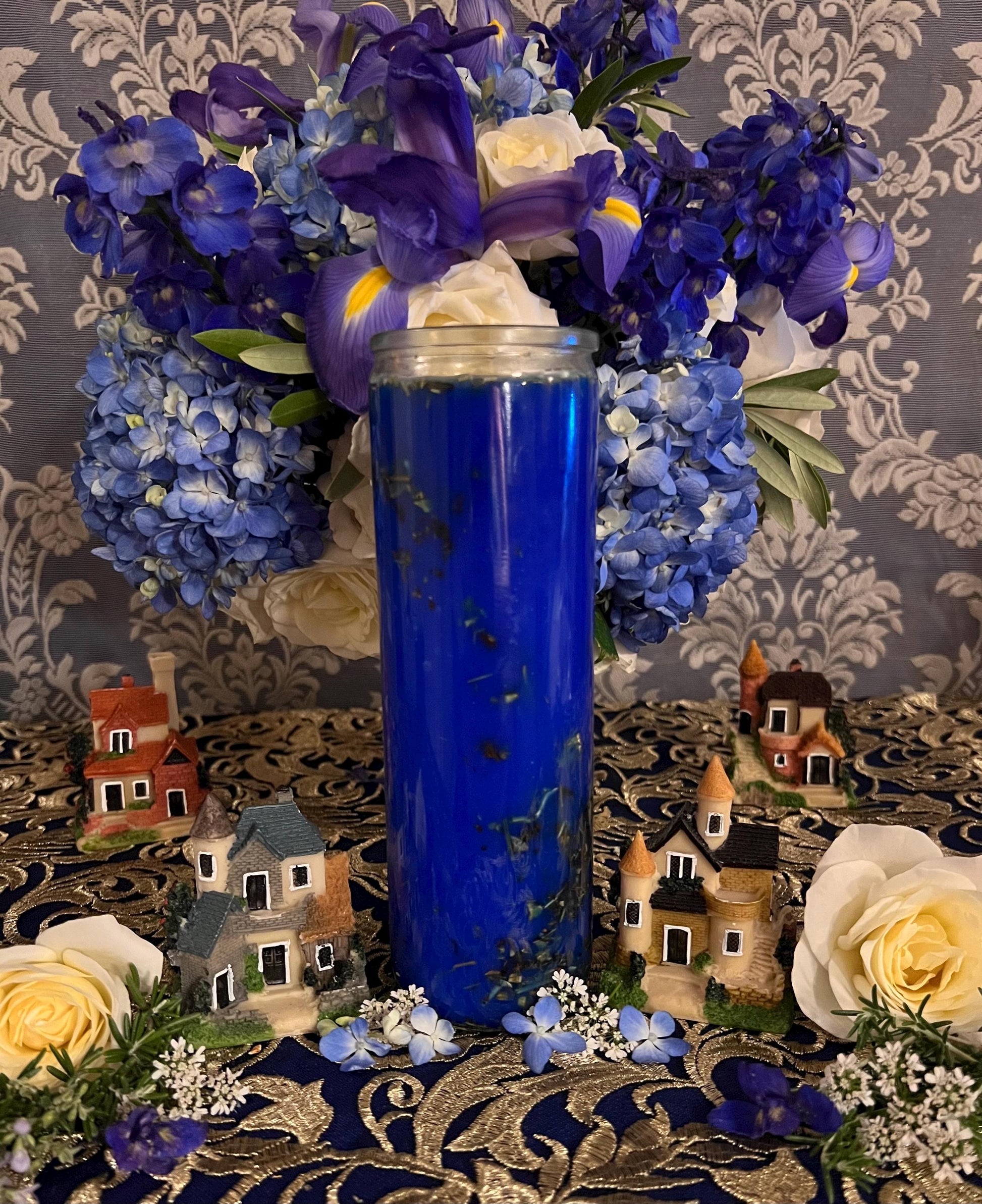 Home Blessing Vigil Candle + Happiness + Security + Prosperity + Stability + Health + Fixed and Blessed